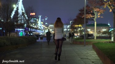 Pantyhose Walk In Public With Jeny Smith 13