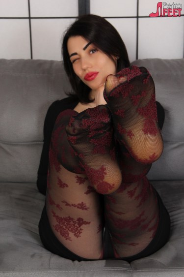 Petra In Black Dress And Nylons 8