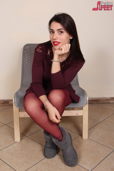 Petra In Red Tights 1