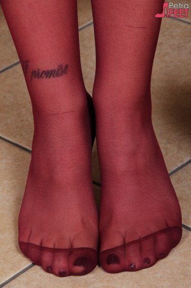 Petra In Red Tights 6