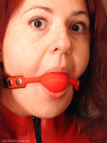 Redhead Fetish Amateur In Red Rubber 11
