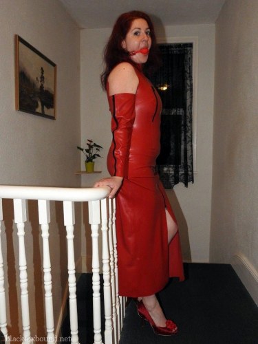 Redhead Fetish Amateur In Red Rubber 12