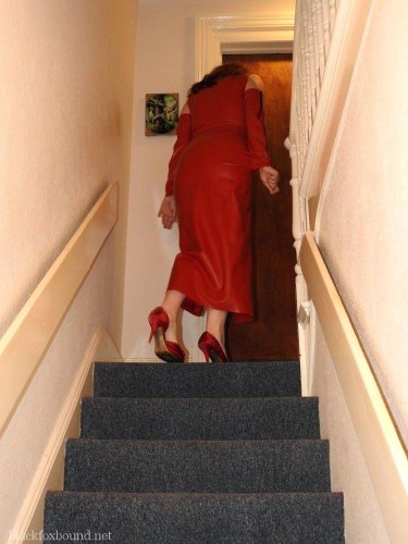 Redhead Fetish Amateur In Red Rubber 8