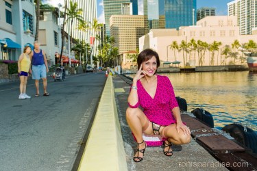 Roni In Nylons In Public 11