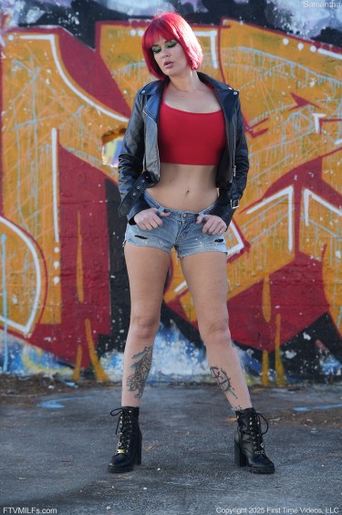 Samantha In Leather Jacket 2