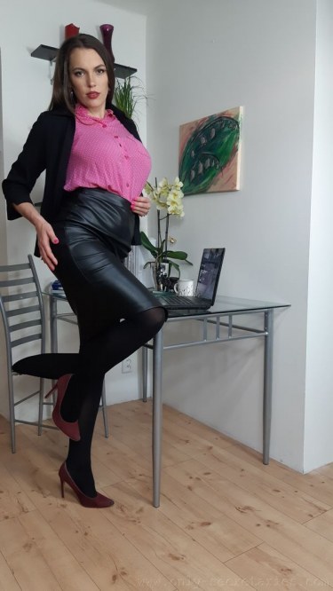 Sexy Brunette Secretary Dominika K 2