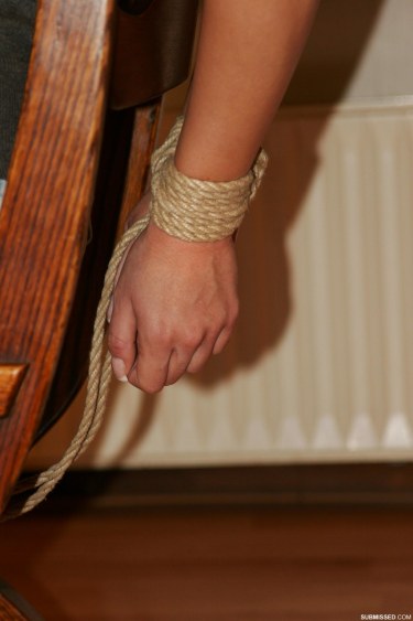 Sexy Dark Haired Leyla Bound On A Chair 4