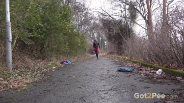Squatting Over Clothes 1