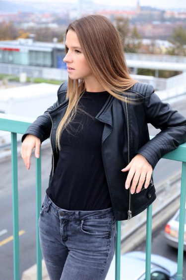 Vanessa Mio In Leather Jacket 3