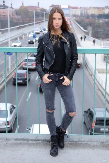 Vanessa Mio In Leather Jacket 4