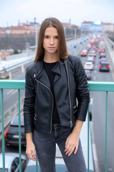 Vanessa Mio In Leather Jacket 5
